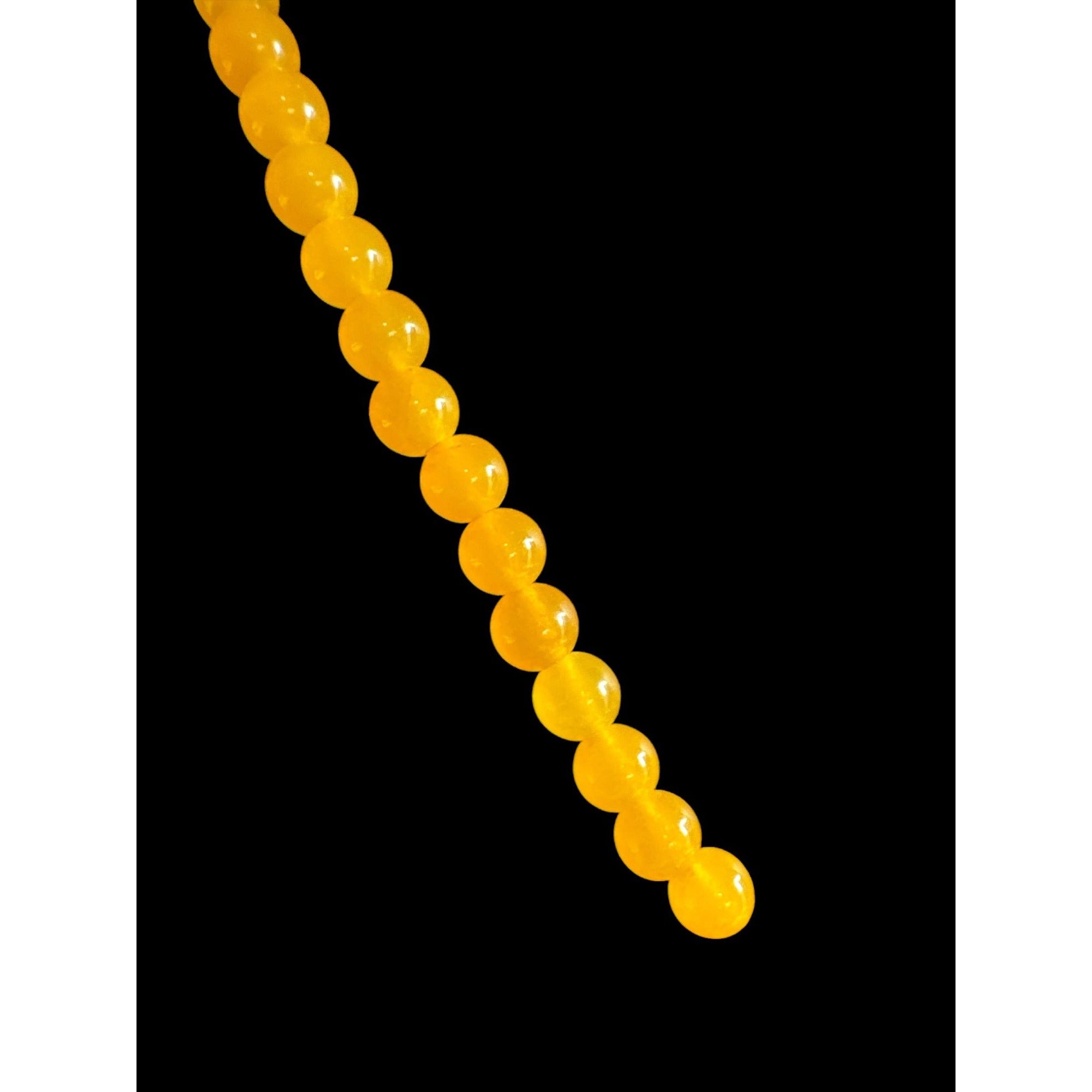 Yellow Orange Beaded Statement Necklace Geometric Fan Beads Bold Chunky Costume Jewelry