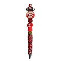 San Francisco 49ers Beaded Glitter Pen With Team Logos & Sports Figures Red & Gold