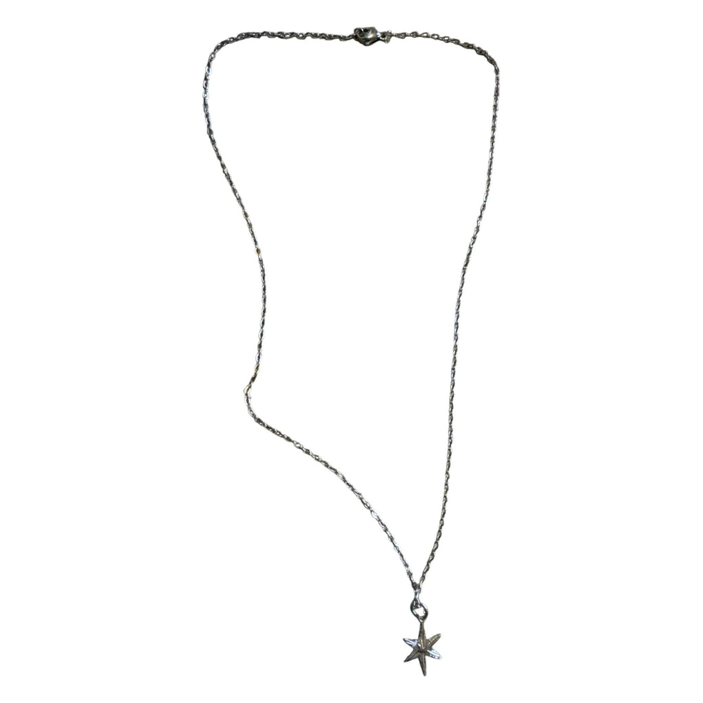Star Pendant Necklace With Silver-Tone Chain & Cubic Zirconia Accent 18 Inches Long