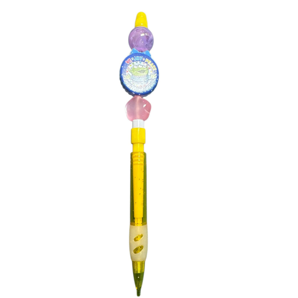 Toy Story Alien-Themed Novelty Pencil with Beads Yellow Barrel and Grip for Kids or Collectors