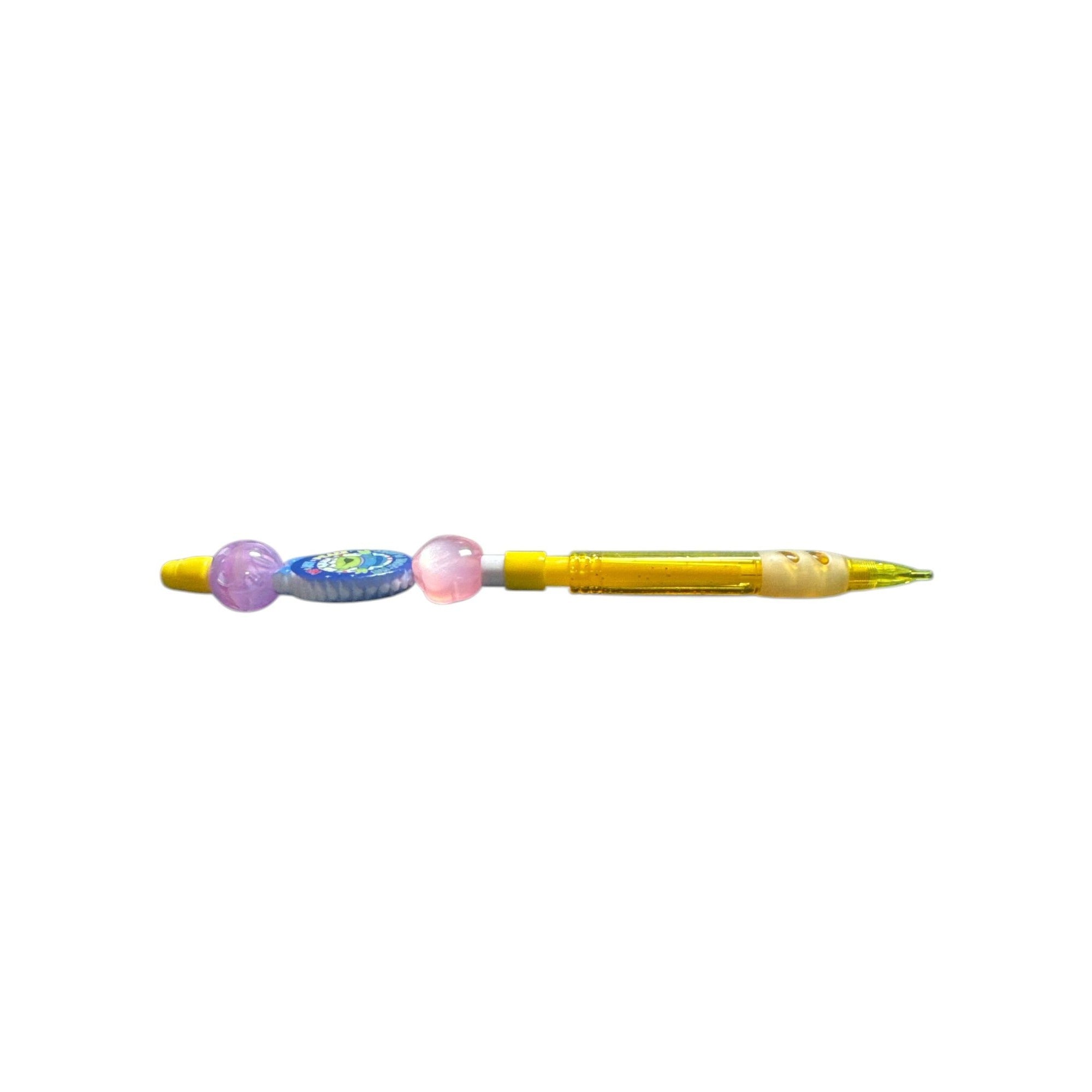 Toy Story Alien-Themed Novelty Pencil with Beads Yellow Barrel and Grip for Kids or Collectors