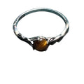 Sterling Silver Tigers Eye Ring With Twisted Band Design