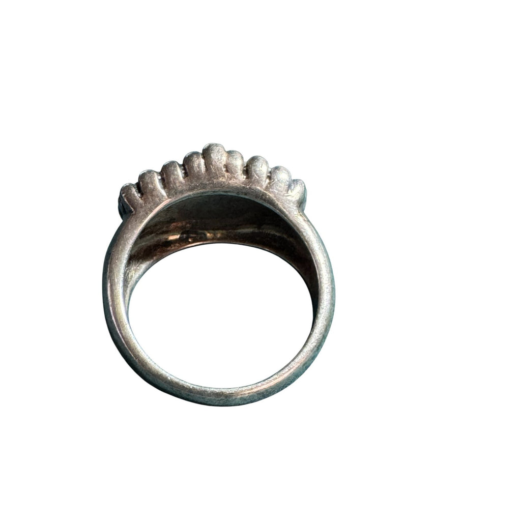 925 Sterling Silver Carnelian Agate Ring Size 6