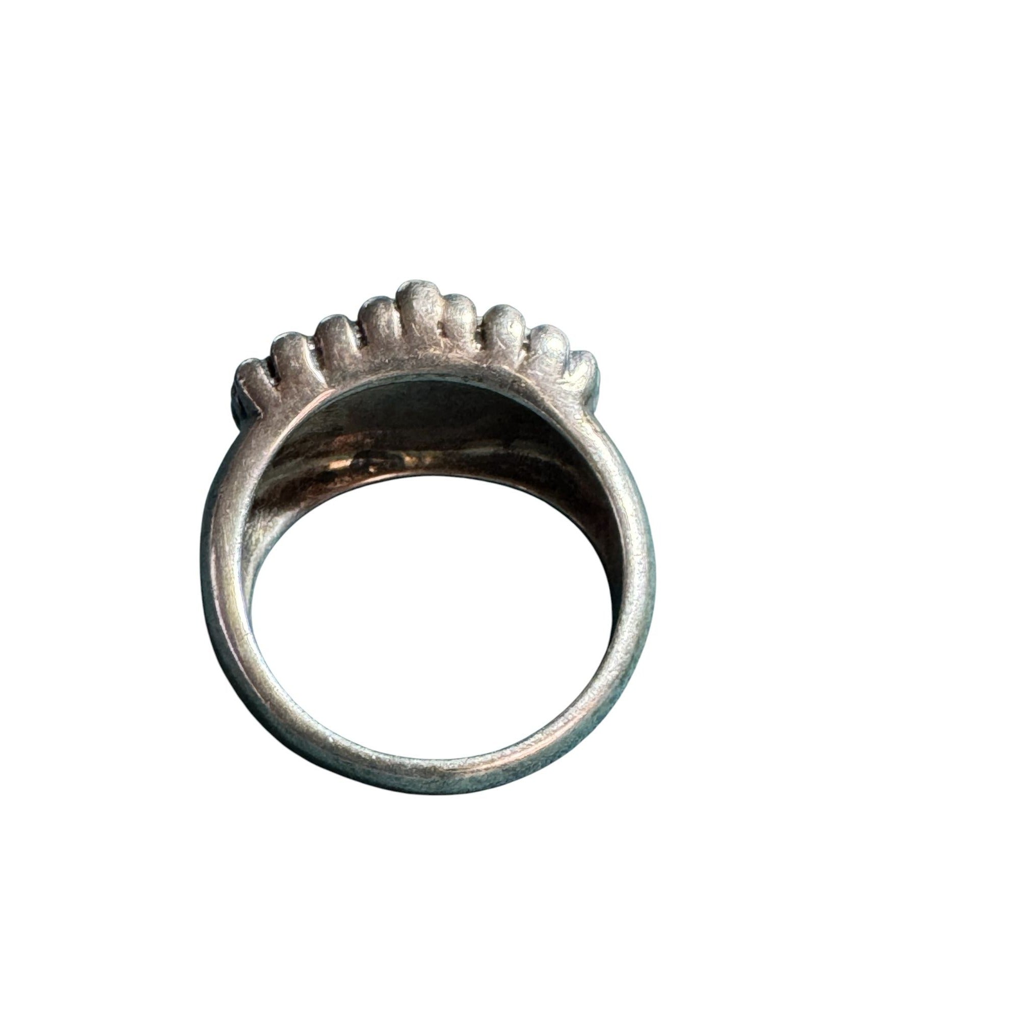 925 Sterling Silver Carnelian Agate Ring Size 6