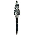 Raiders-Themed Decorative Hanging Pen With Black Rhinestone Handle And Team Logos Ideal For Fans Or Office Decor
