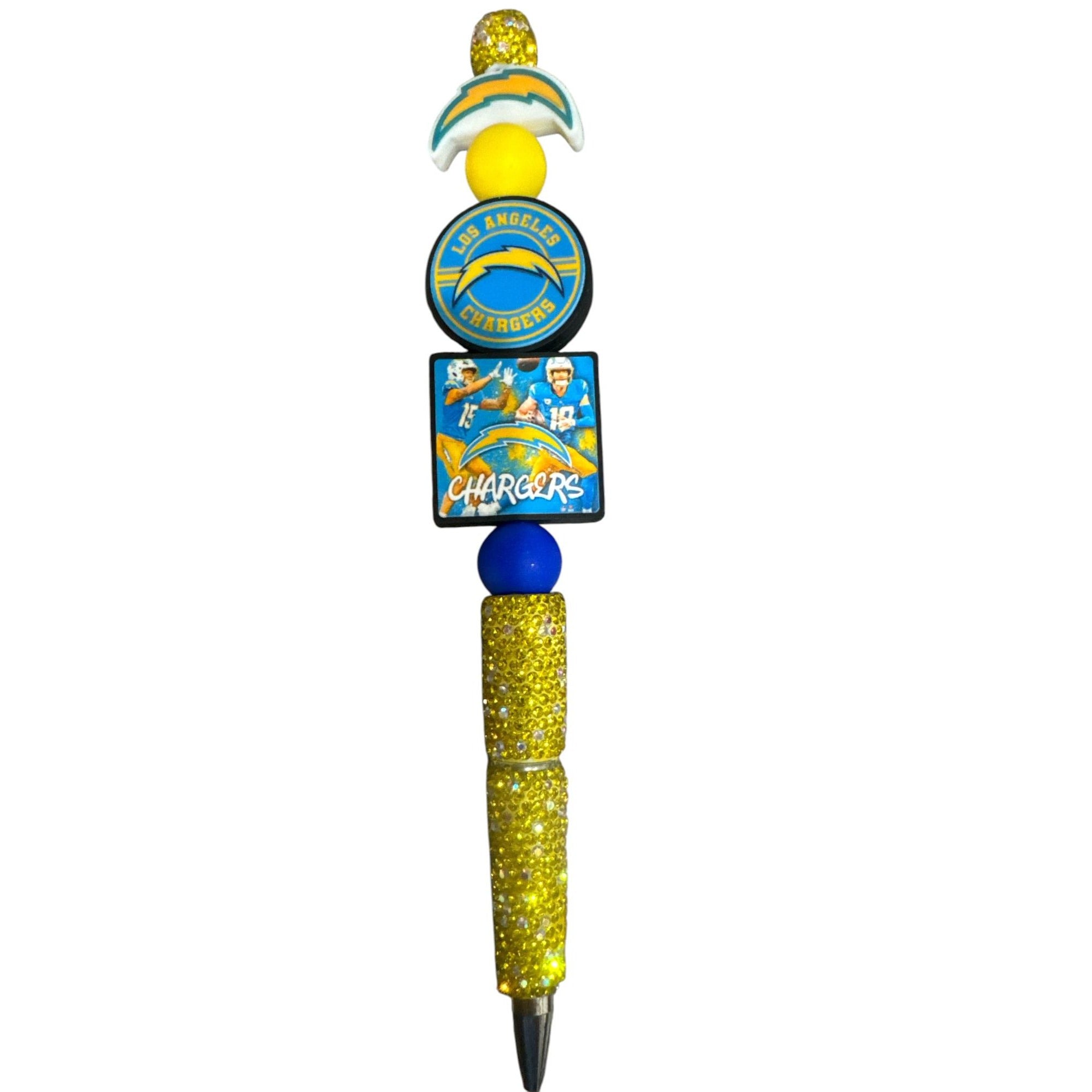 Los Angeles Chargers Beaded Glitter Pen With Team Logo & Player Graphics