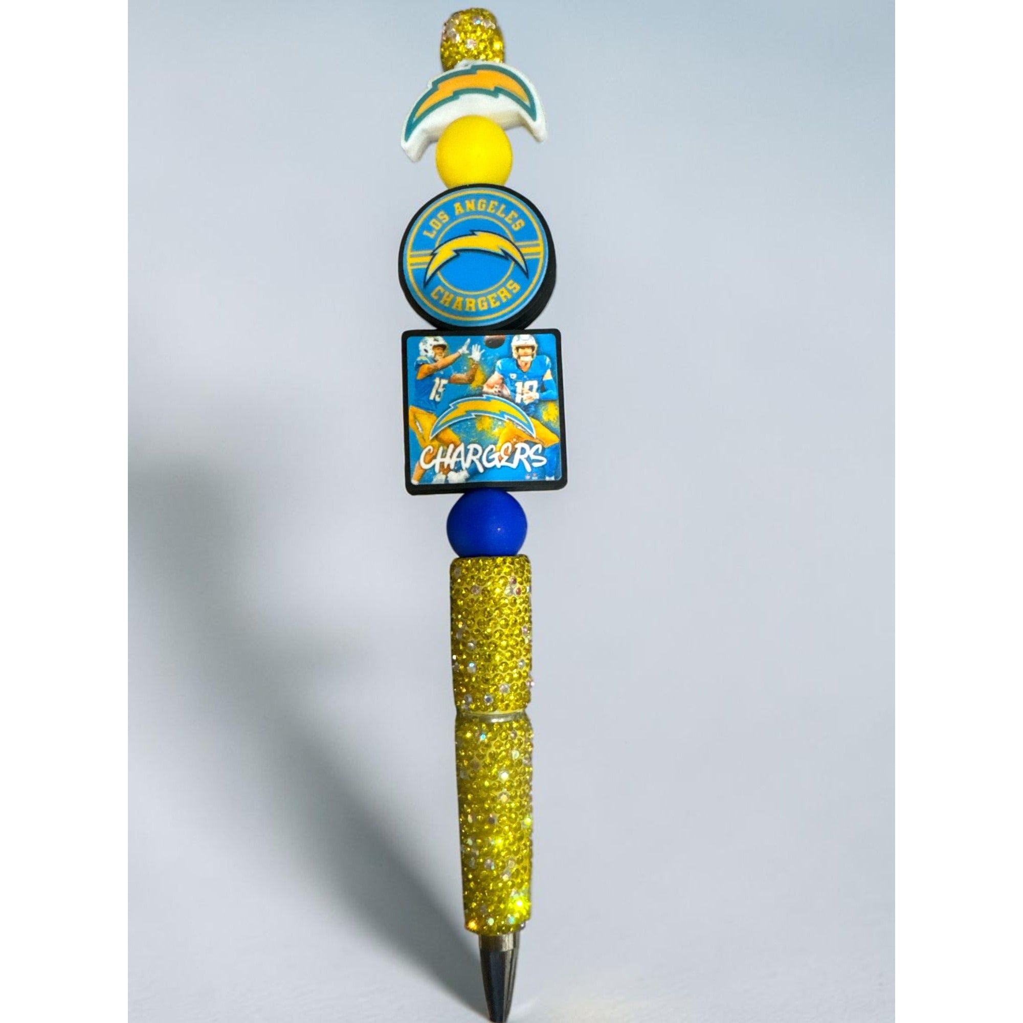 Los Angeles Chargers Beaded Glitter Pen With Team Logo & Player Graphics