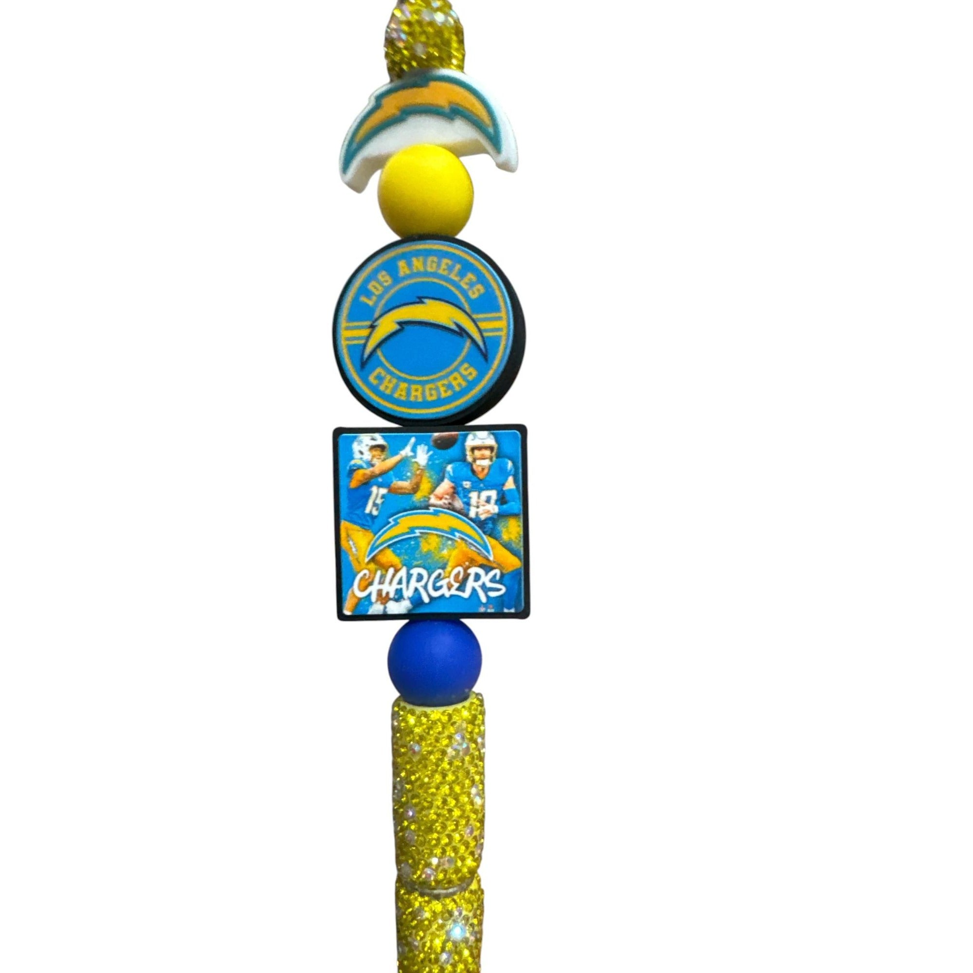 Los Angeles Chargers Beaded Glitter Pen With Team Logo & Player Graphics