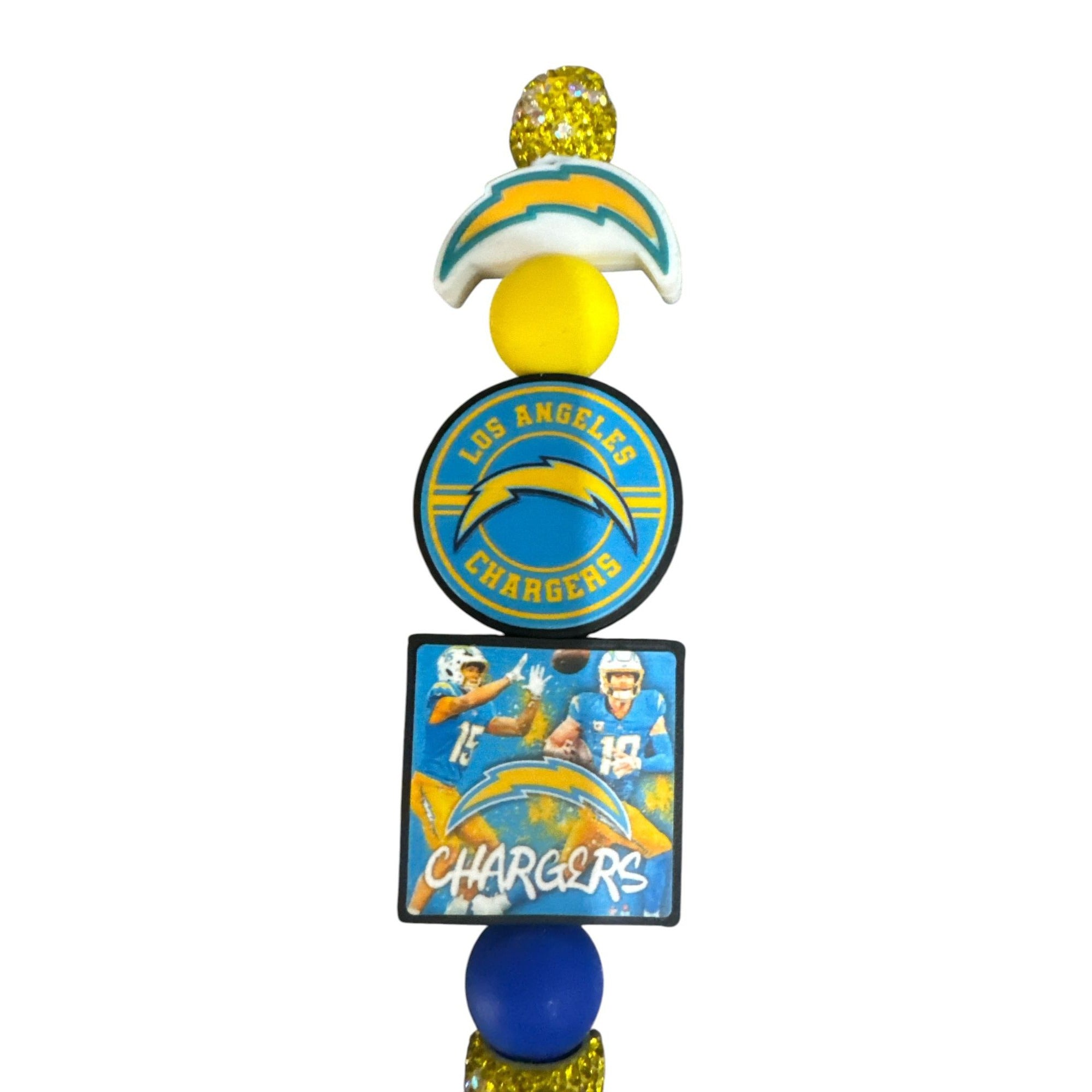 Los Angeles Chargers Beaded Glitter Pen With Team Logo & Player Graphics