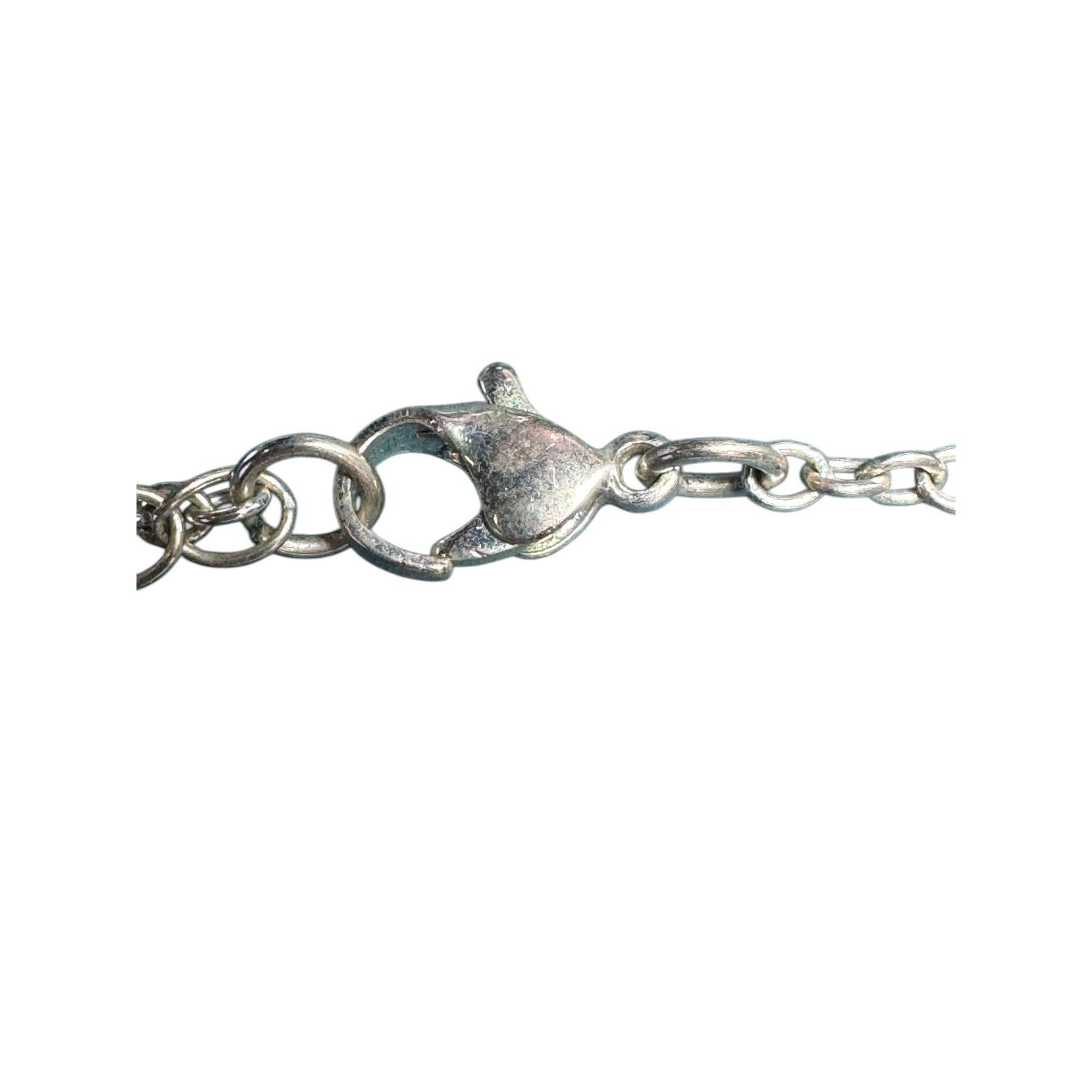 Blue Heart Pendant Necklace Faceted Glass Stone Silver Tone Chain Romantic Sparkling Jewelry