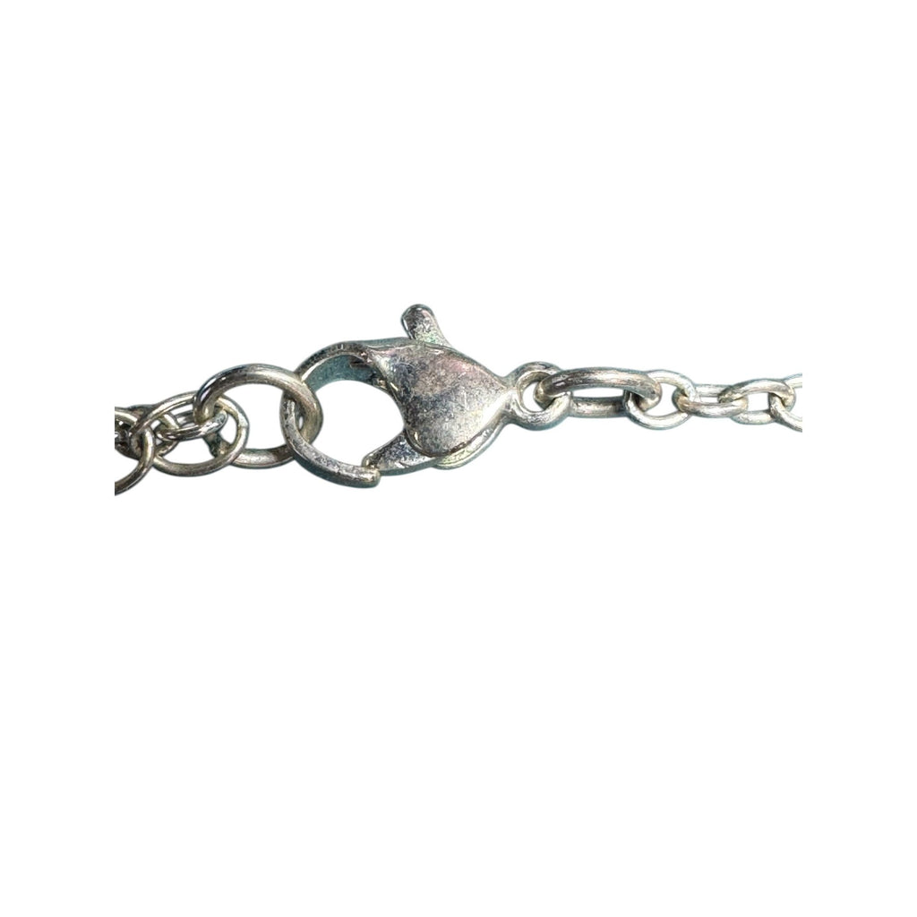 Blue Heart Pendant Necklace Faceted Glass Stone Silver Tone Chain Romantic Sparkling Jewelry
