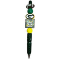Green Bay Packers Glittery Ballpoint Pen With Decorative Accents & Team Logo