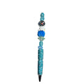 Astronaut-Themed Beaded Pen With Sparkling Blue Details & Planet Accents